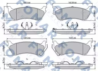 Комплект тормозных колодок (FOMAR Friction: FO 922381)