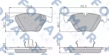 Комплект тормозных колодок (FOMAR Friction: FO 922681)