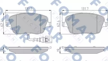 Комплект тормозных колодок (FOMAR Friction: FO 922881)