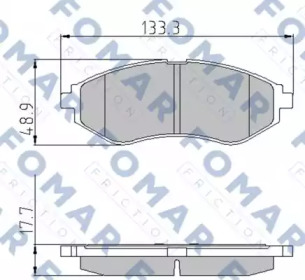 Комплект тормозных колодок (FOMAR Friction: FO 923181)