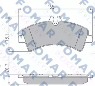 Комплект тормозных колодок (FOMAR Friction: FO 923681)