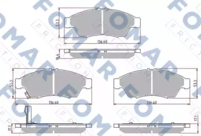 Комплект тормозных колодок (FOMAR Friction: FO 923881)