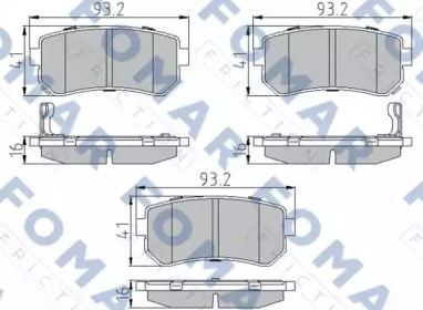 Комплект тормозных колодок (FOMAR Friction: FO 924081)