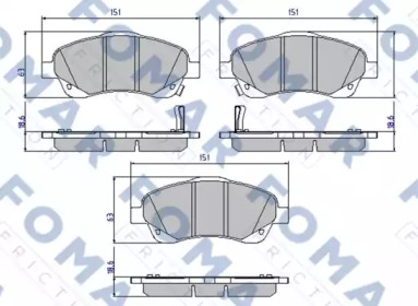 Комплект тормозных колодок (FOMAR Friction: FO 924281)