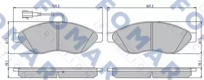 Комплект тормозных колодок (FOMAR Friction: FO 924481)