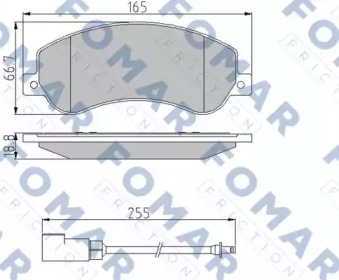 Комплект тормозных колодок (FOMAR Friction: FO 925081)