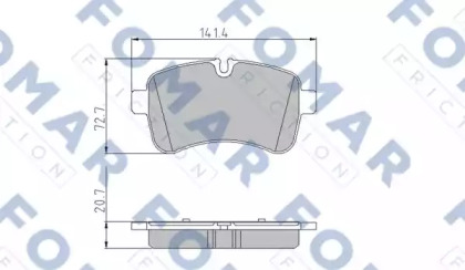 Комплект тормозных колодок (FOMAR Friction: FO 925581)