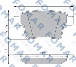 Комплект тормозных колодок (FOMAR Friction: FO 928581)