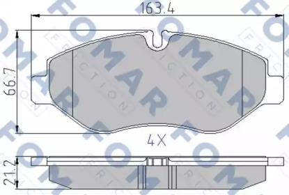 Комплект тормозных колодок (FOMAR Friction: FO 929381)