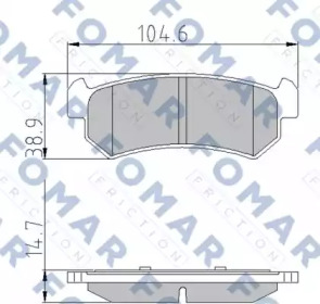 Комплект тормозных колодок (FOMAR Friction: FO 929781)