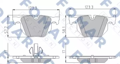 Комплект тормозных колодок (FOMAR Friction: FO 930181)