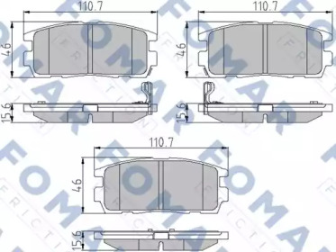 Комплект тормозных колодок (FOMAR Friction: FO 930981)