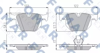 Комплект тормозных колодок (FOMAR Friction: FO 931181)