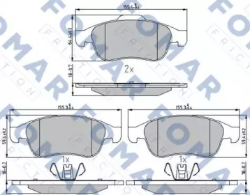 Комплект тормозных колодок (FOMAR Friction: FO 931481)