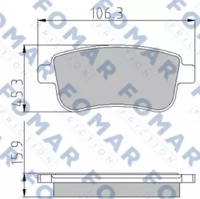 Комплект тормозных колодок (FOMAR Friction: FO 931581)