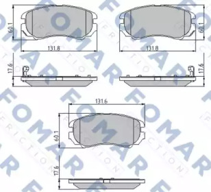 Комплект тормозных колодок (FOMAR Friction: FO 932381)