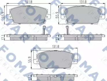 Комплект тормозных колодок (FOMAR Friction: FO 932481)