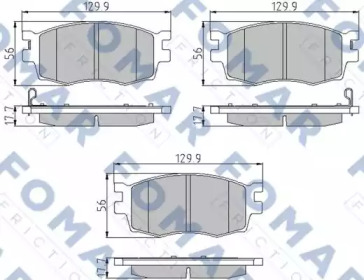 Комплект тормозных колодок (FOMAR Friction: FO 932681)