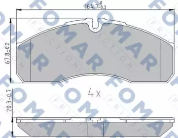 Комплект тормозных колодок (FOMAR Friction: FO 933581)