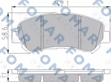 Комплект тормозных колодок (FOMAR Friction: FO 933681)