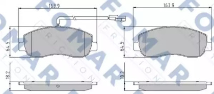 Комплект тормозных колодок (FOMAR Friction: FO 935581)