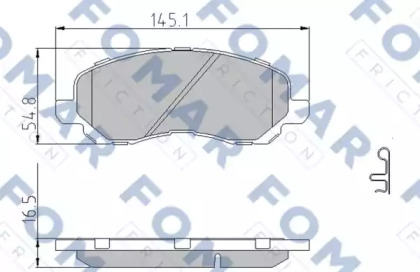 Комплект тормозных колодок (FOMAR Friction: FO 935881)