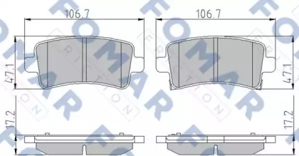 Комплект тормозных колодок (FOMAR Friction: FO 936381)