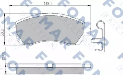 Комплект тормозных колодок (FOMAR Friction: FO 936581)