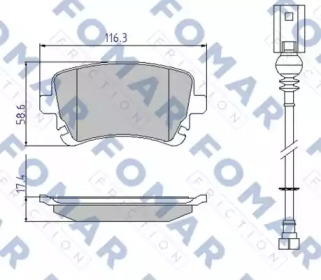 Комплект тормозных колодок (FOMAR Friction: FO 936681)