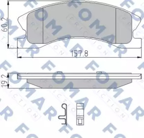 Комплект тормозных колодок (FOMAR Friction: FO 937581)