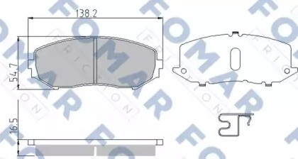 Комплект тормозных колодок (FOMAR Friction: FO 939381)