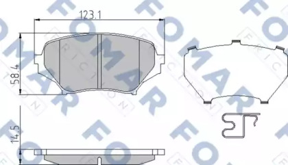 Комплект тормозных колодок (FOMAR Friction: FO 948681)