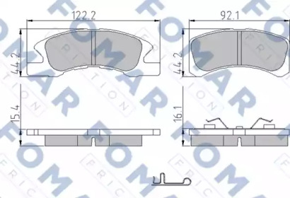 Комплект тормозных колодок (FOMAR Friction: FO 949681)