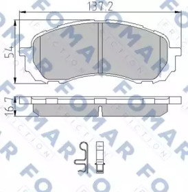 Комплект тормозных колодок (FOMAR Friction: FO 960181)