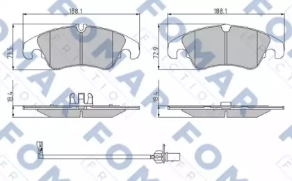 Комплект тормозных колодок (FOMAR Friction: FO 962281)