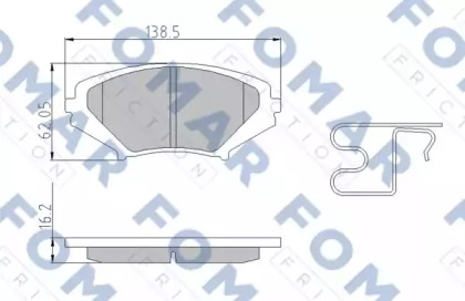 Комплект тормозных колодок (FOMAR Friction: FO 968881)