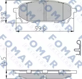 Комплект тормозных колодок (FOMAR Friction: FO 972781)