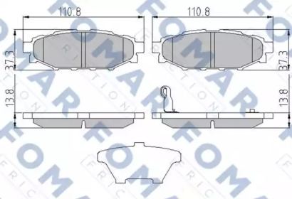 Комплект тормозных колодок (FOMAR Friction: FO 974081)