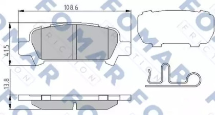 Комплект тормозных колодок (FOMAR Friction: FO 994181)