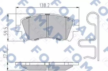 Комплект тормозных колодок (FOMAR Friction: FO 994581)