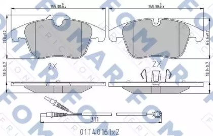 Комплект тормозных колодок (FOMAR Friction: FO 996081)