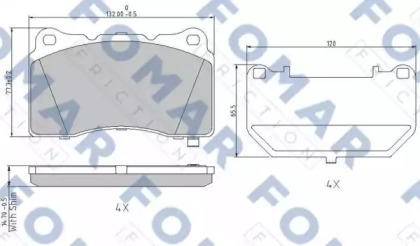 Комплект тормозных колодок (FOMAR Friction: FO 996481)