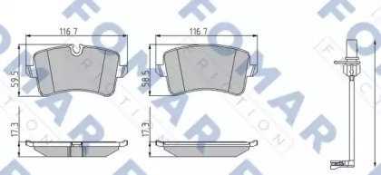 Комплект тормозных колодок (FOMAR Friction: FO 998781)