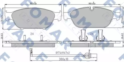 Комплект тормозных колодок (FOMAR Friction: FO 998881)