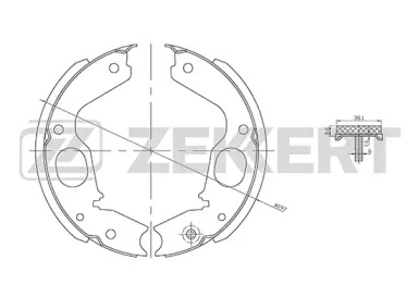 Комлект тормозных накладок (ZEKKERT: BK-4002)