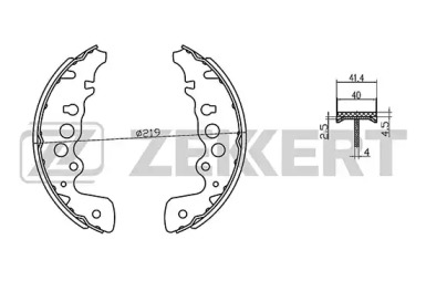 Комлект тормозных накладок (ZEKKERT: BK-4020)