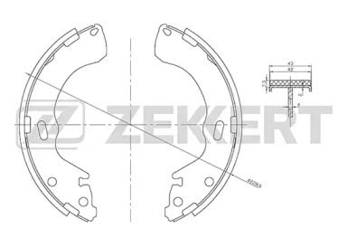 Комлект тормозных накладок (ZEKKERT: BK-4025)