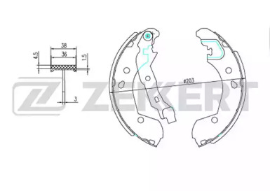 Комлект тормозных накладок (ZEKKERT: BK-4026)