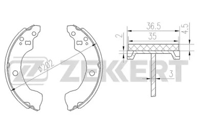 Комлект тормозных накладок (ZEKKERT: BK-4030)