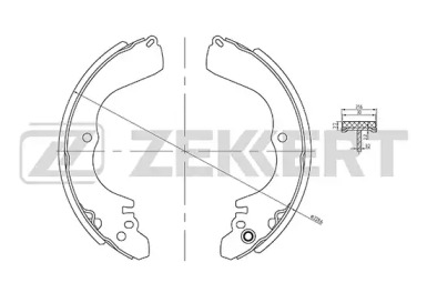 Комлект тормозных накладок (ZEKKERT: BK-4032)